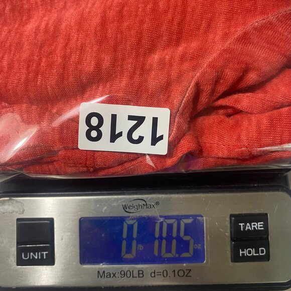 Chicos Linen Tunic Top Size 3 US XL Red V-Neck Lightweight Holiday - Picture 8 of 8